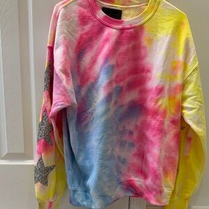 Carmar Pastel Tie-Dye Sweatshirt in Pink, Yellow & Blue